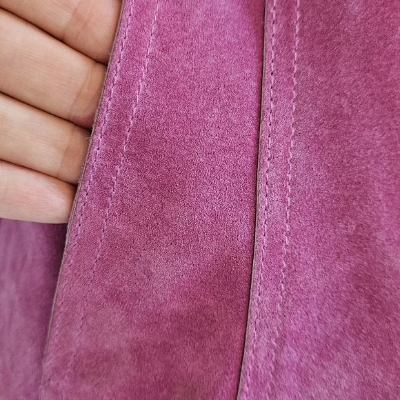 ANNE KLEIN Little Boxy Suede Jacket - Picture 3 of 5